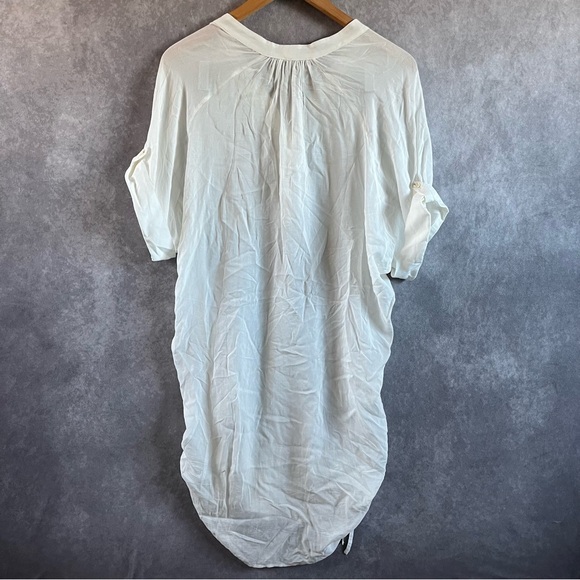 ALLSAINTS ISLE White Ruched Sides Dress Lightweight Loose Fit US 2 **See Pics** - Picture 7 of 14